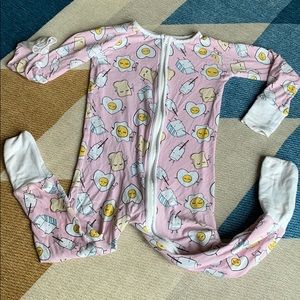 Little Sleepies 3T convertible footies pink